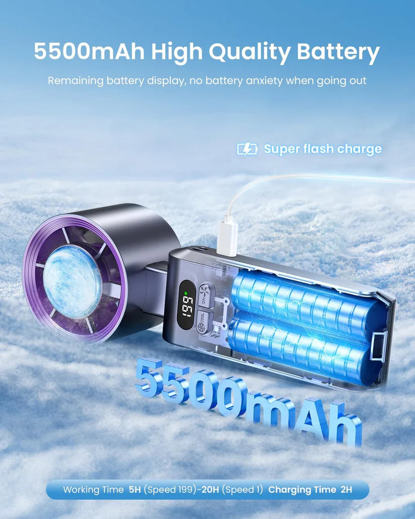 Pocket Turbo Cooling Fan – Ice-Cold Wind Anywhere, Anytime